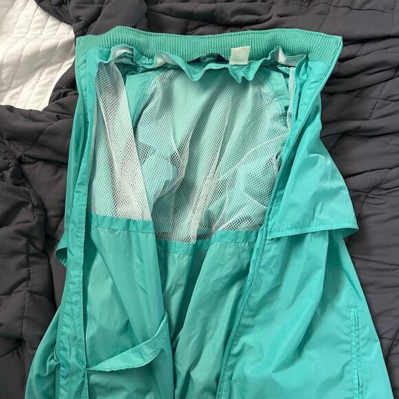 Vintage Woolrich Women’s Teal Windbreaker Jacket | Hooded | Mesh Lined | Size XL - Picture 5 of 7
